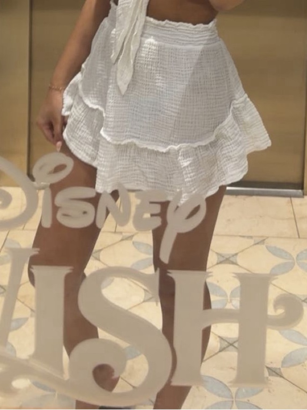 Target White Ruffle Tiered Mini Skirt